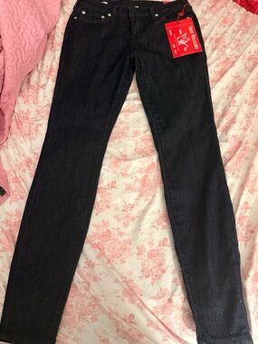 True Religion Women's Skinny Jeans in Black Denim